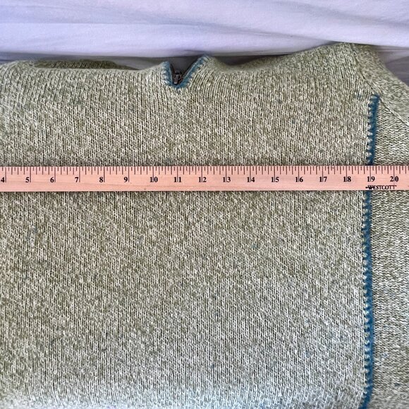 Women's Woolrich Aloe Heather Green Sweater, 1/4 Zip, Size Large, #9624, EUC! - Picture 14 of 15
